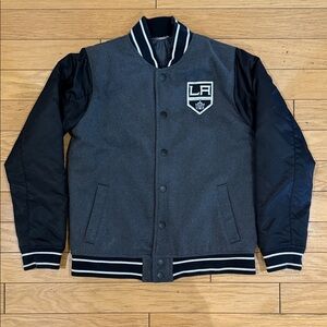 LA Kings Gray and Black Varsity Jacket youth. SZ 10-12